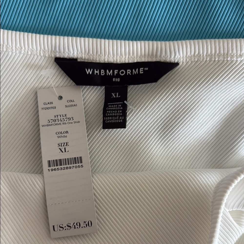WHBM FORME Rib One-Shoulder Tank Top - Picture 3 of 9